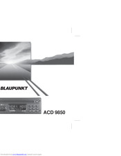 BLAUPUNKT ACD 9850 Operating Instructions Manual