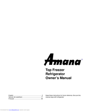 Amana UPRIGHT FREEZER Owner's Manual