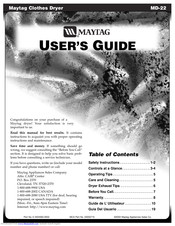 Maytag MD-22 User Manual