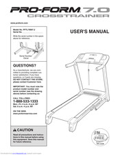 Pro-Form 7.0 Crosstrainer Manual