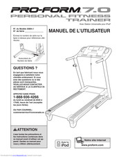 Pro-Form 7.0 Personal Fit-trainer Treadmill Manuel De L'utilisateur