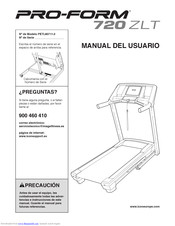 Pro-Form 720 Zlt Treadmill Manual Del Usuario