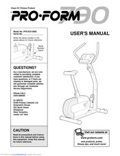 ProForm PFEVEX10890 Manual