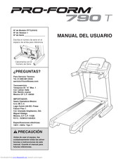 Pro-Form PFTL81910 Manual Del Usuario