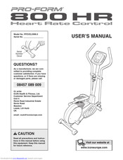 Proform 800 on sale hr cross trainer
