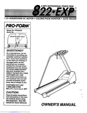 Pro-Form PF822020 Owner's Manual