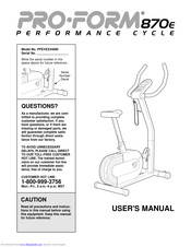 Pro-Form PfexeX34080 Manual