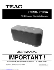 Teac BTS25R User Manual