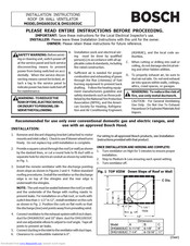 Bosch DHG1003UC Installation Instructions Manual