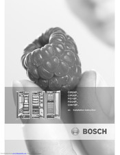 BOSCH FID18P Series Installation Instructions Manual