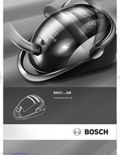 BOSCH BSG7....GB Instructions For Use Manual