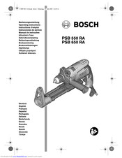 BOSCH PSB 550 RA Operating Instructions Manual