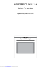 AEG Electrolux COMPETENCE B41012-4 Operating Instructions Manual