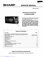 Sharp R-530BW Service Manual