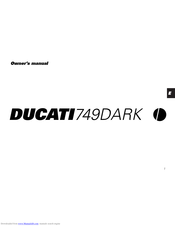DUCATI 749DARK Owner's Manual