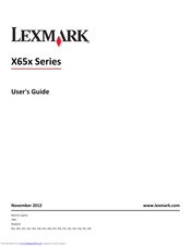 Lexmark X65X series User Manual