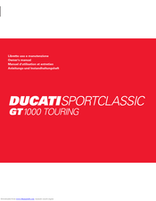DUCATI SPORTCLASSIC GT 1000 Owner's Manual