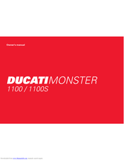 DUCATI MONSTER 1100 S Owner's Manual