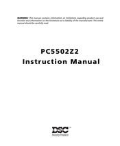 DSC PC5502Z2 Instruction Manual