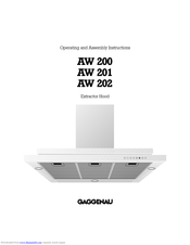 GAGGENAU AW 202 Operating And Assembly Instructions Manual
