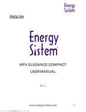 ENERGY SISTEM MP3 ELEGANCE COMPACT User Manual