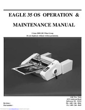 GBC EAGLE 35 OS Operation And Maintenance Manual