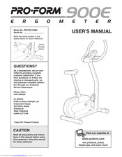 ProForm 900e Bike Manual