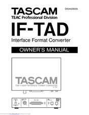 Tascam IF-TAD Owner's Manual