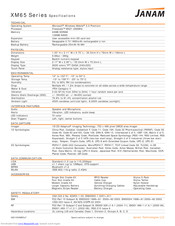 Janam XM65 series Specifications