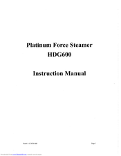 DIRTDEVIL HDG600 Instruction Manual
