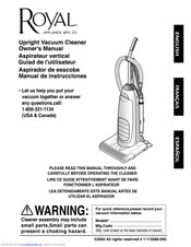 Royal Appliance Upright Vacuum Cleaner Owner's Manual