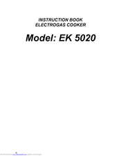 Electrolux EK 5020 Instruction Book