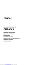 DENON DRA-CX3 Operating Instructions Manual