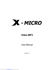 X-Micro Video MP3 User Manual