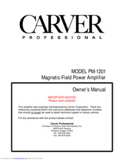 Carver PM-1201 Owner's Manual
