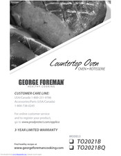GEORGE FOREMAN TO2021B Use & Care Manual