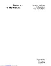 Electrolux EOB 53011 User Instructions