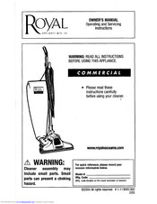 Royal Appliance COMMERCIAL Owner's Manual