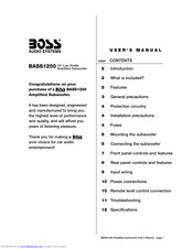 BOSS BASS1200 User Manual