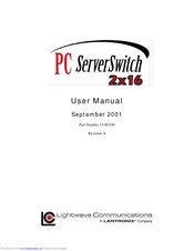 Lightwave Communications serverswitch 2X16 User Manual