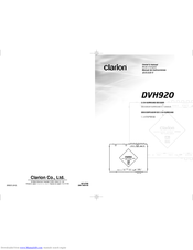 CLARION Addzest DVH920 Owner's Manual