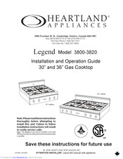 Heartland Appliances 300 Installation And Operation Manual