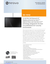 AG Neovo RX-W42 Specifications