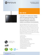 AG Neovo RX-W19 Specifications
