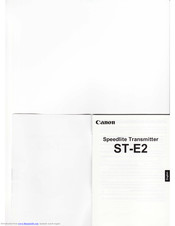 Canon ST-E2 Manual