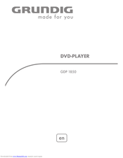 GRUNDIG GDP 1850 User Manual