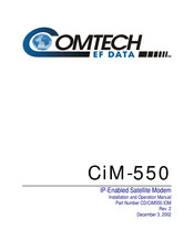 Comtech EF Data CIM-550 Installation And Operation Manual