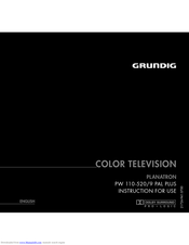 GRUNDIG PLANATRON PW 110-520/9 PAL PLUS Instructions For Use Manual