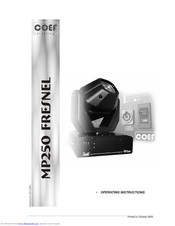 COEF MP250 FRESNEL Operating Instructions Manual