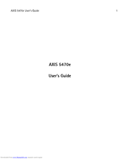Axis AXIS 5470e User Manual